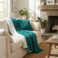 Emerald Mermaid Plush Sherpa Blanket