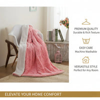 Pink Rose Buds Soft Plush Sherpa Blanket
