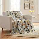 Yellow Fleur Soft Plush Fleece Blanket