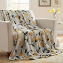 Yellow Fleur Soft Plush Fleece Blanket