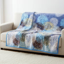 Blue Abstract Soft Plush Fleece Blanket