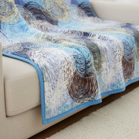 Blue Abstract Soft Plush Fleece Blanket