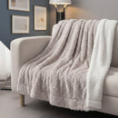 Lavender Grey Soft Plush Sherpa Blanket