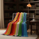 Rainbow Stripes Soft Plush Fleece Blanket