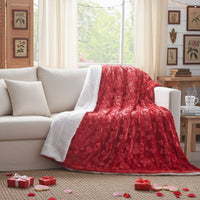 Lovely Hearts Dreamy Soft Plush Sherpa Blanket