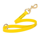 yellow SMOOTH BioThane Traffic Lead Leash with a gold colored brass clip that comes in a 20 inch length and 3/4" width