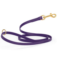 Brass Clip - SMOOTH BioThane Leash: 6ft; 1/2", 5/8", 3/4" wide