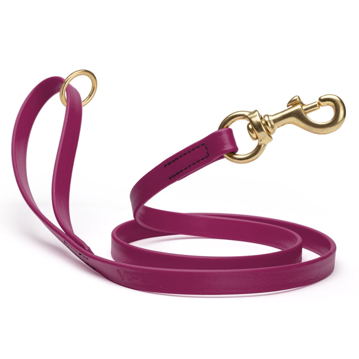 Brass Clip - SMOOTH BioThane Leash: 6ft; 1/2", 5/8", 3/4" wide