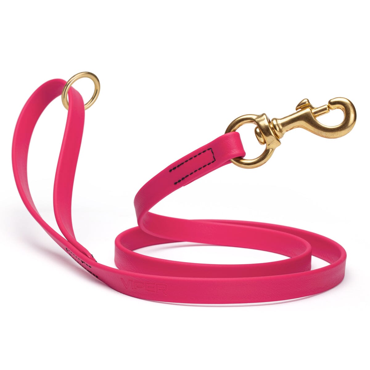 Brass Clip - SMOOTH BioThane Leash: 6ft; 1/2", 5/8", 3/4" wide