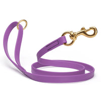 Brass Clip - SMOOTH BioThane Leash: 6ft; 1/2", 5/8", 3/4" wide