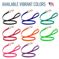 Viper Pebble Emboss BioThane Dog Leash with Solid Brass Hardware