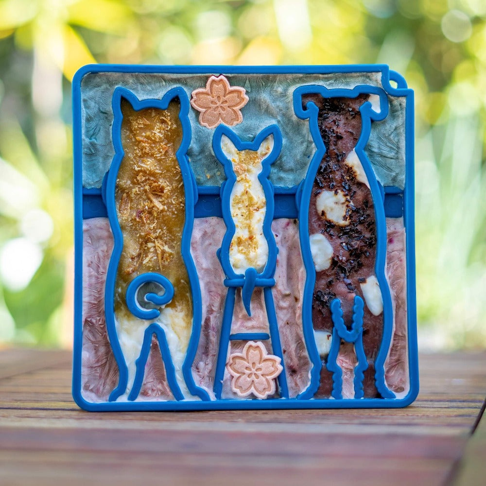 Waiting Dogs Slow Feeder Dog Bowl for Enrichment - 8"w x 8" h x 2" deep