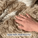 PupRug® Luxe Faux Fur Orthopedic Dog Bed: Plush Sheep Tan