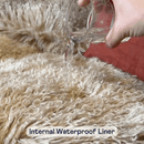 PupRug® Luxe Faux Fur Orthopedic Dog Bed: Plush Sheep Tan