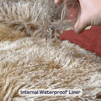 PupRug® Luxe Faux Fur Orthopedic Dog Bed: Plush Sheep Tan