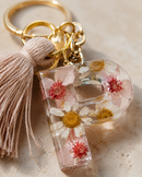 Wildflower Letter Keychain