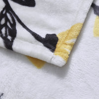 Yellow Fleur Soft Plush Fleece Blanket