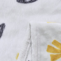 Yellow Fleur Soft Plush Fleece Blanket