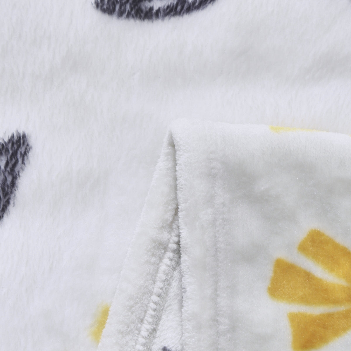 Yellow Fleur Soft Plush Fleece Blanket