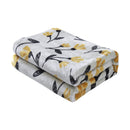 Yellow Fleur Soft Plush Fleece Blanket