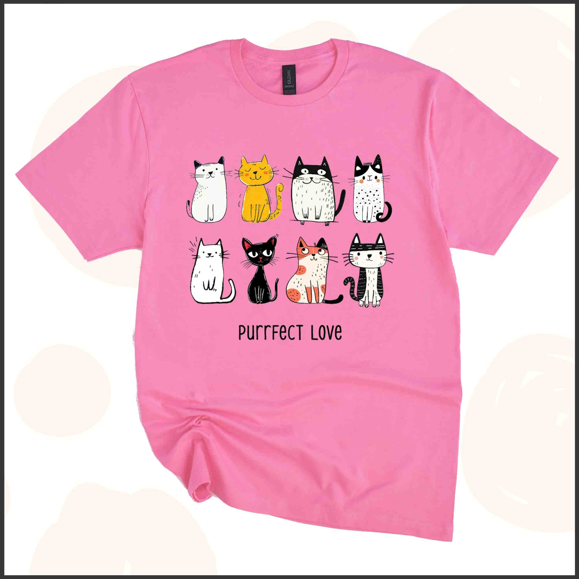 Purrfect Love Cat Unisex Youth T-shirt