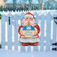 Traditional Merry Christmas Santa Claus Door Hanger