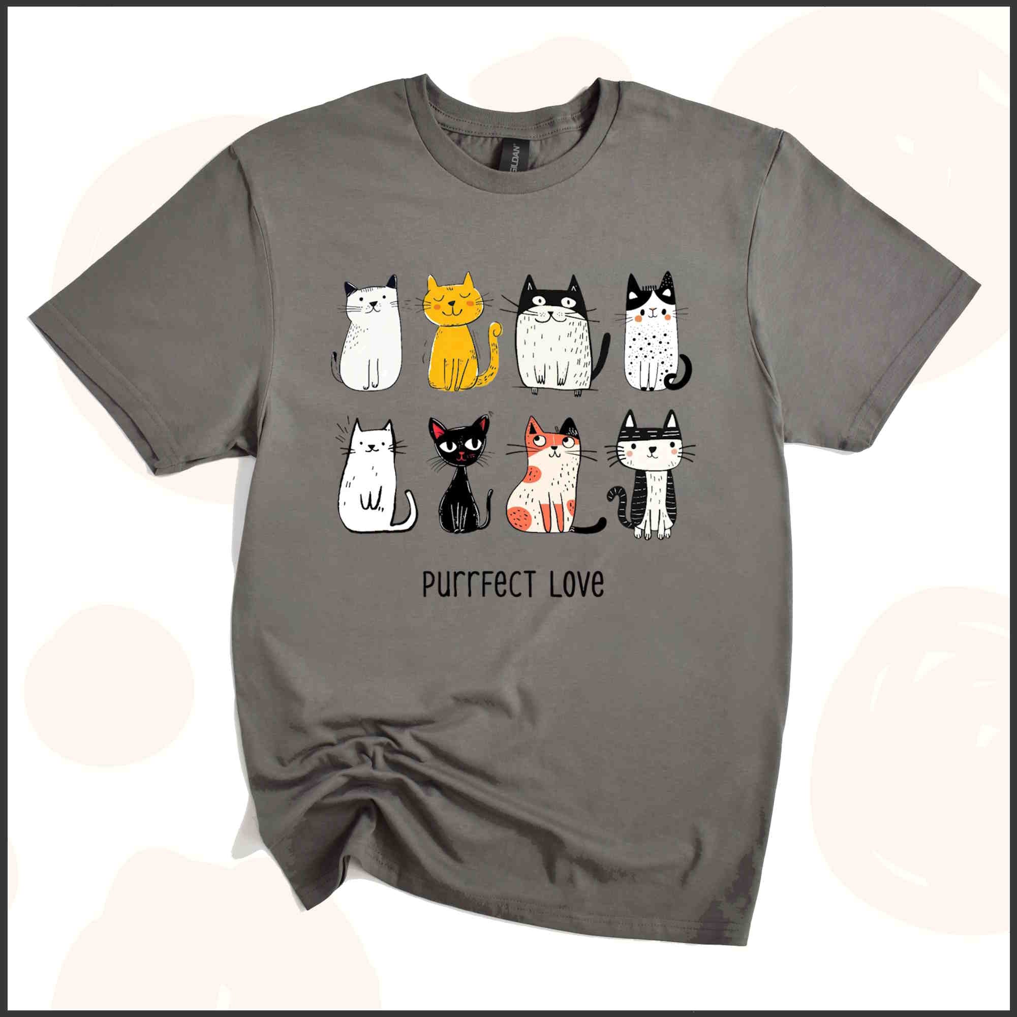 Purrfect Love Cat Unisex Youth T-shirt