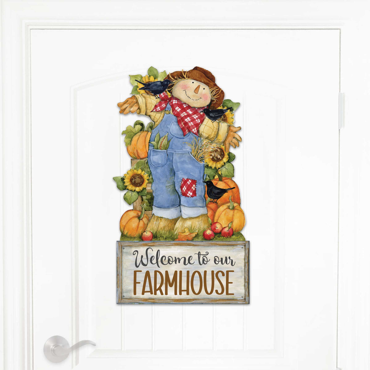 Welcome to Our Farmhouse Wood Door Sign