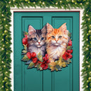 Kittens Holiday Front Door Art