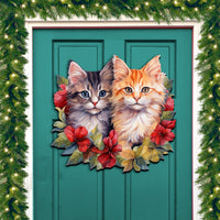 Kittens Holiday Front Door Art