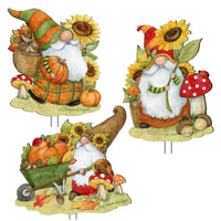 Fall Gnome Outdoor Garden Decor Set of 3