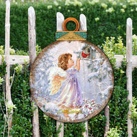 Little Christmas Angel Door Hanger Art