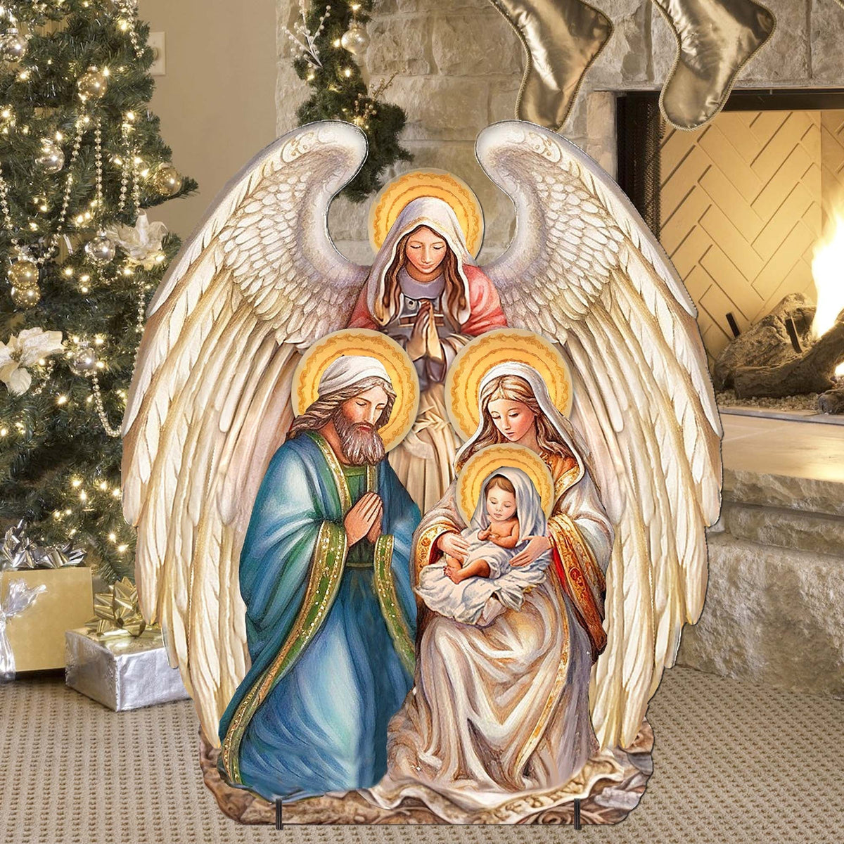 Angel Nativity Outdoor Lawn Art