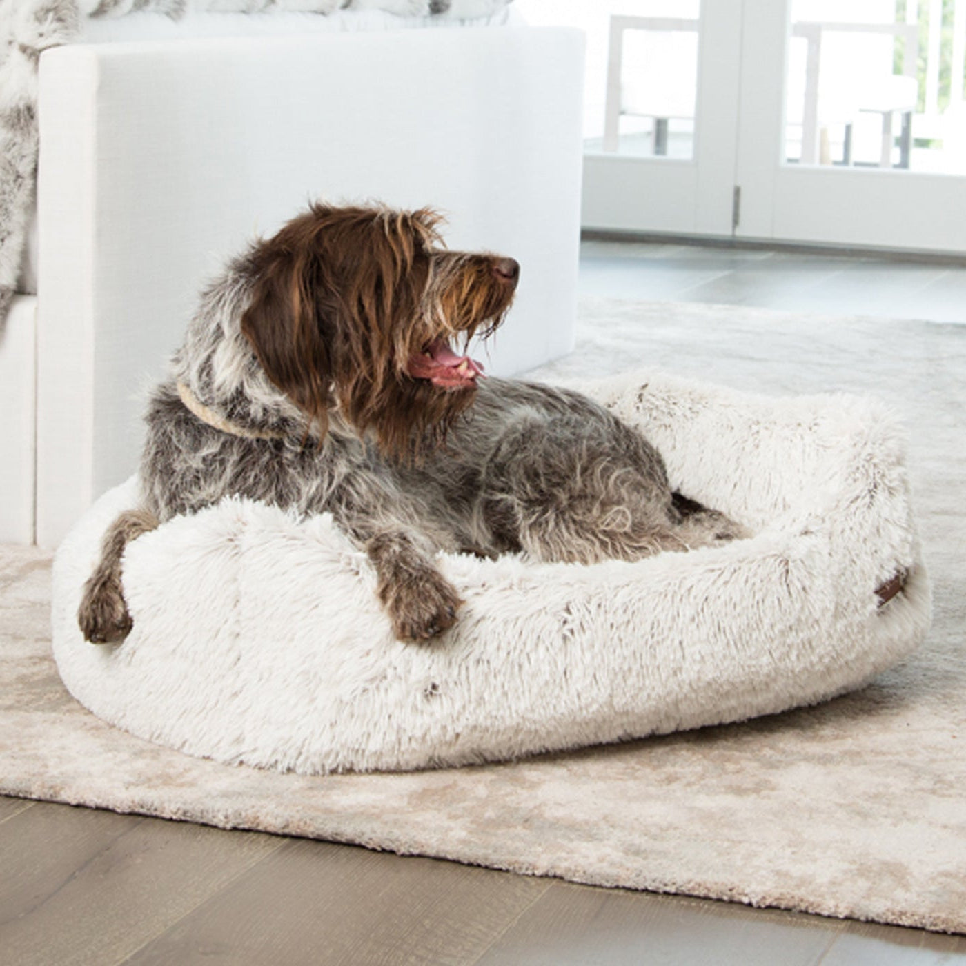 Arctic Shag Napper Dog Bed by Jax & Bones