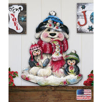 Puppy Dog & Penguins Door Hanger