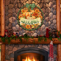 Welcome Fall Wooden Front Door Sign
