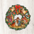 Nativity Christmas Wreath Door Hanger