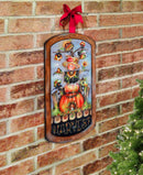 Cute Scarecrow Autumn Wood Door Art