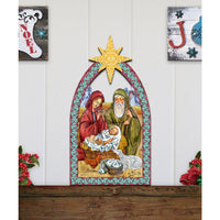 Illustrated Nativity Door Hanger