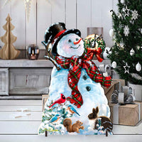 Old-Fashioned Snowman Christmas Lawn Art