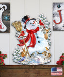 Vintage Snowman & Friends Porch Sign