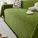 Update Sofa with Organic Couch Cover| Herringbone Chenille Tassels