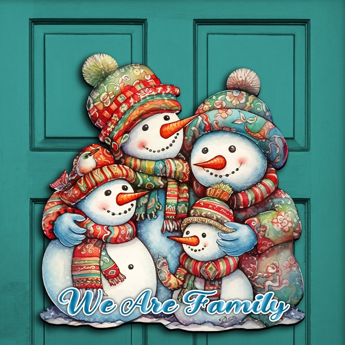Snowman Family Holiday Door Decor