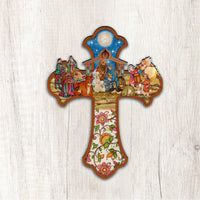 Christian Cross w/Nativity Door Hanger