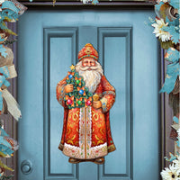 Saint Nicholas & Christmas Tree Door Hanger Art