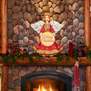 Merry Christmas Angel Front Door Wood Sign