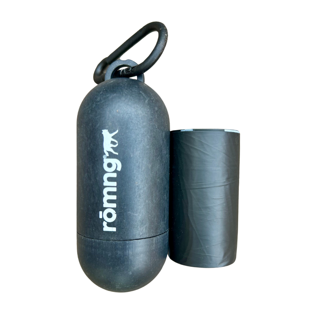bamboo poop bag dispenser + compostable roll by rōmng