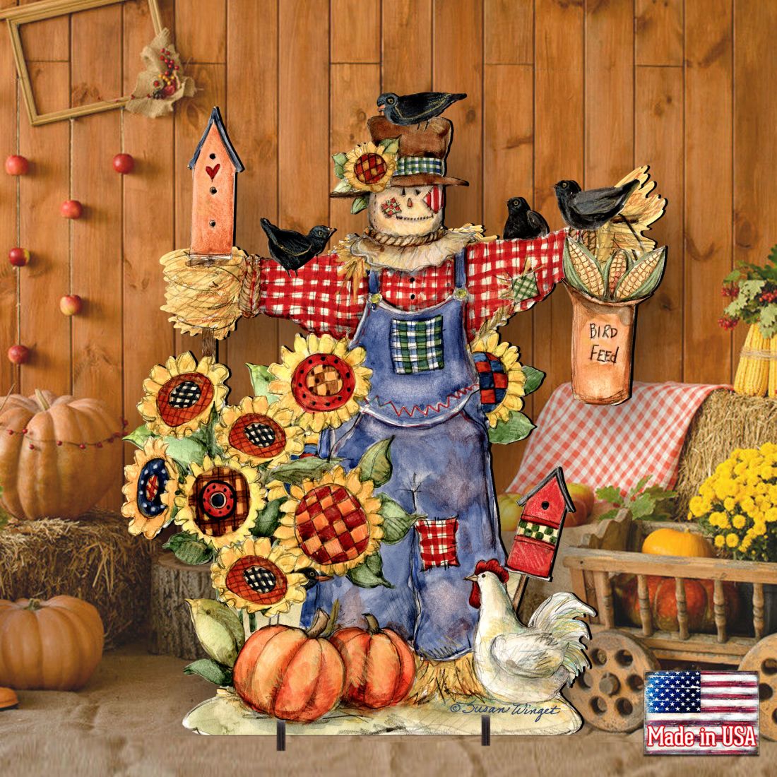 Bethany Scarecrow Halloween Outdoor Decor by Susan Winget - Thanksgiving Halloween Decor - 8471201F-SW