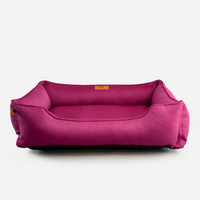 Cotton Sleeper Dog Bed in Berry Pink - Chester & Lee