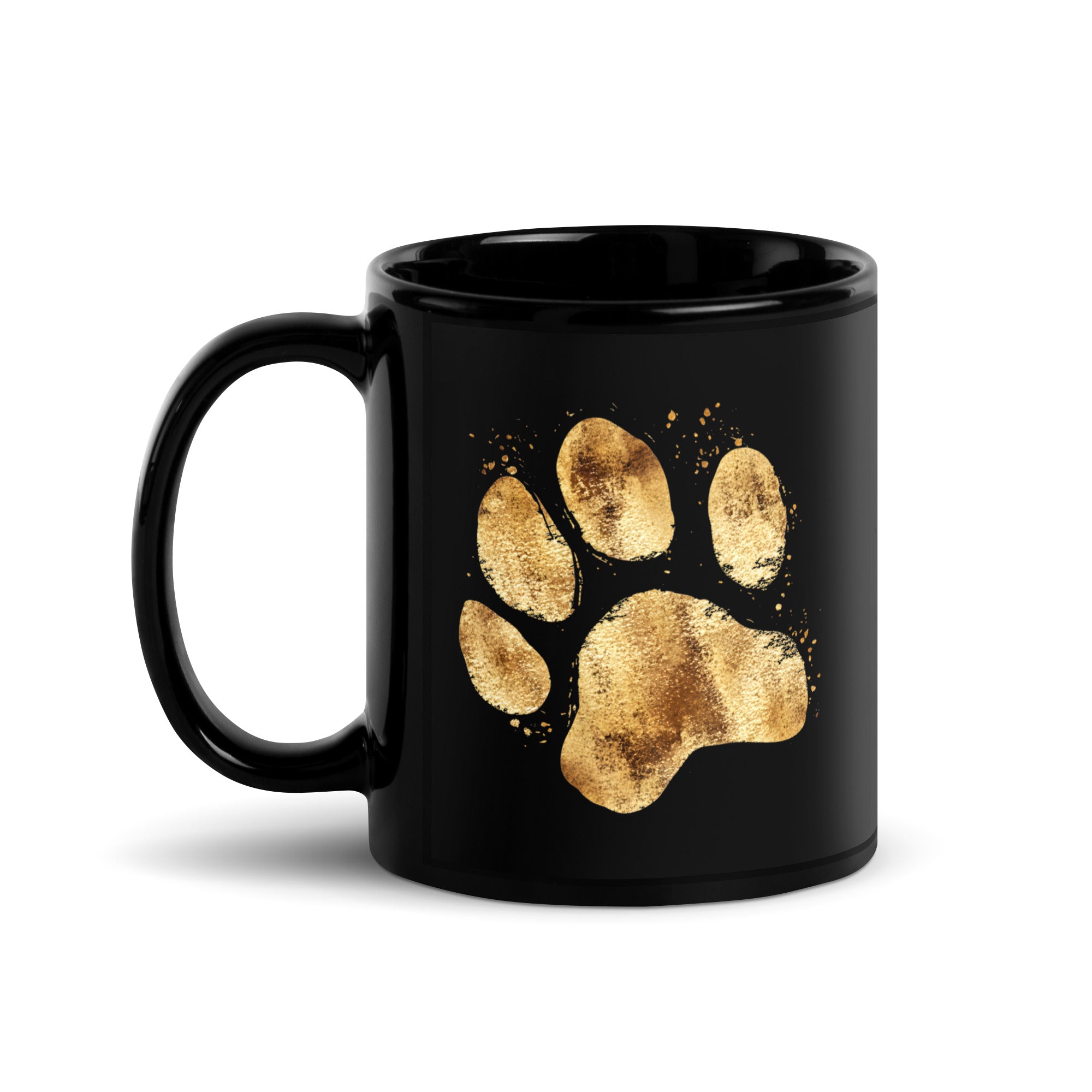 Gold Paw Print Mug